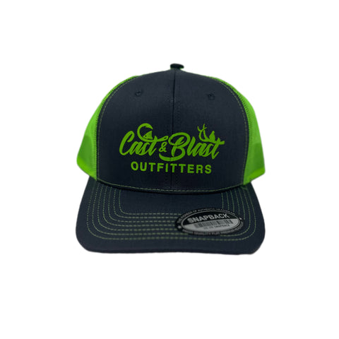 Chartreuse/Grey Fishing Hat
